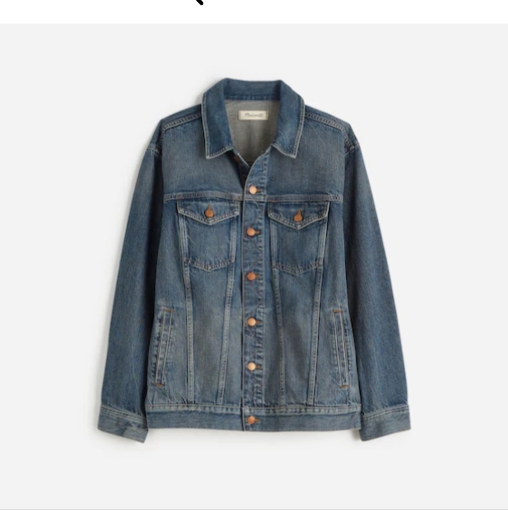 Madewell Trendy Blue Denim Jacket In Charleston Wash